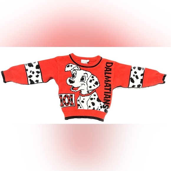 Disney Shirts & Tops Vintage Disney 1 Dalmatians Red Sweater Size